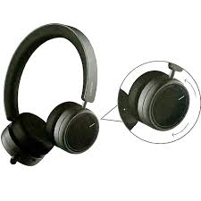 Fanvil DH50-B wireless headset front view with adjustable mic and over-ear cushions